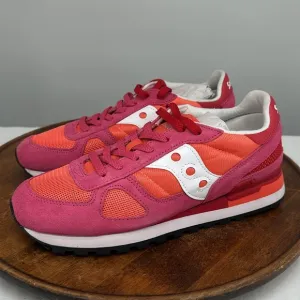 Saucony Shoes Wm 9.5 Shadow Original Fuchsia/Orange Orange Casual Sneakers