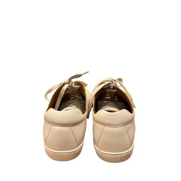 Sezane Womans White Leather Sneakers