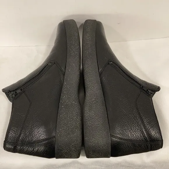 Sioux Men's Black Leather Zip Boots Size 10