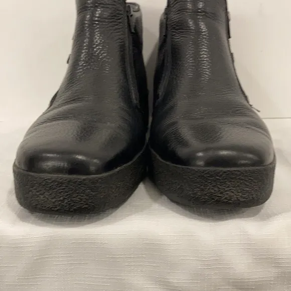 Sioux Men's Black Leather Zip Boots Size 10