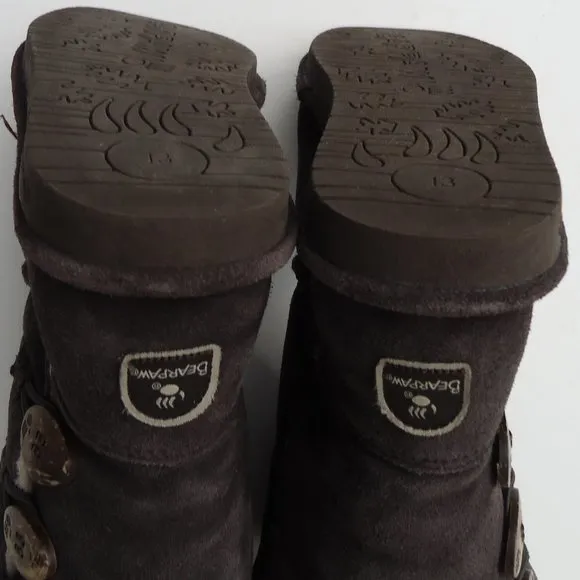 SIZE 13 youth. BEARPAW LAUREN sheepskin boots.