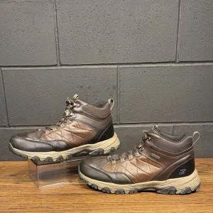 Skechers 66283 Brown Leather WP Outdoor Hiking Boots Men’s 14
