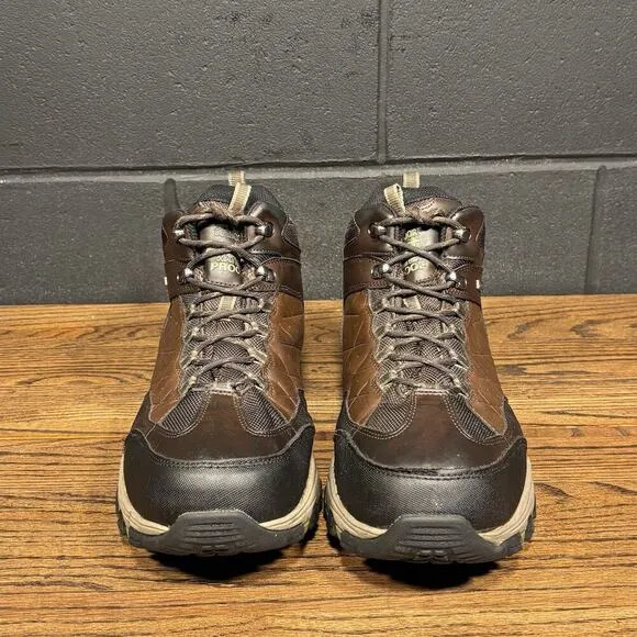 Skechers 66283 Brown Leather WP Outdoor Hiking Boots Men’s 14