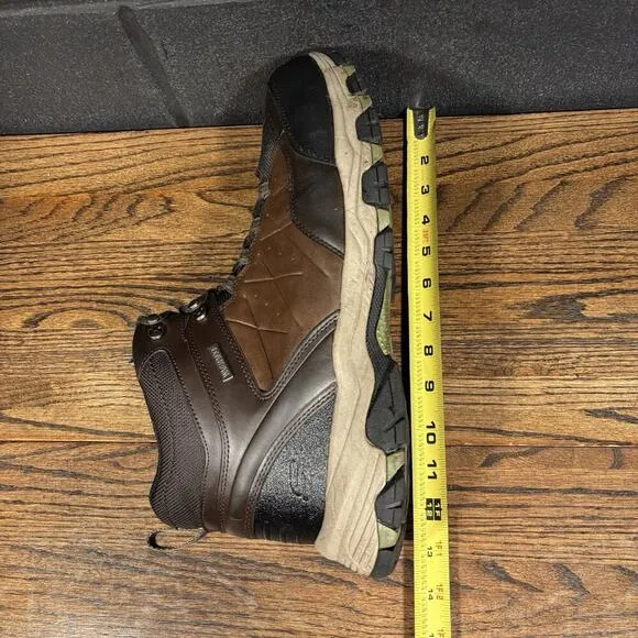Skechers 66283 Brown Leather WP Outdoor Hiking Boots Men’s 14