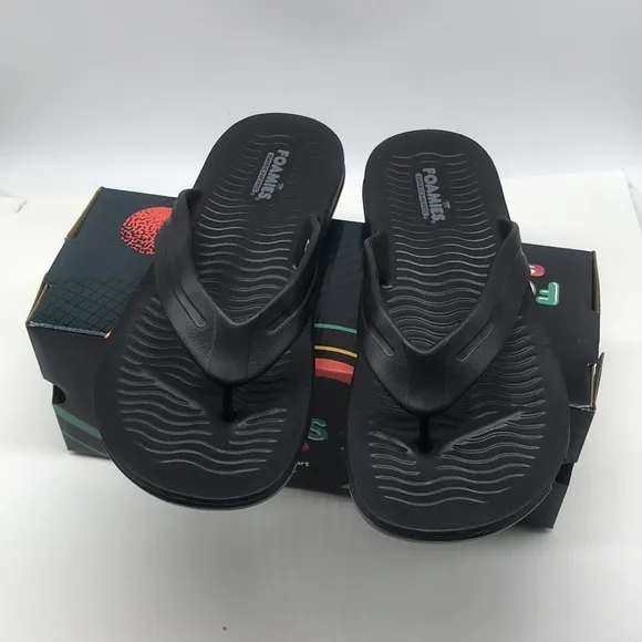 SKECHERS MENŚ SANDBAR - CHILLAX SANDALS SIZE 11 BLACK COLOR