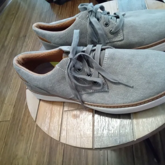Skechers Moreno Air Cooled Memory Foam Gray Denim Comfort Men's Size 10.5