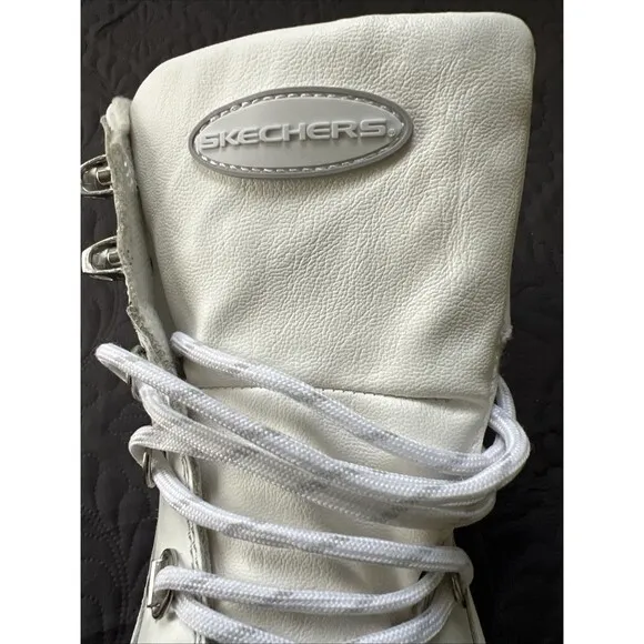 Skechers Shindigs-Renegade Heart White Hiking Boots SZ US 10 Y2K Gorpcore Street