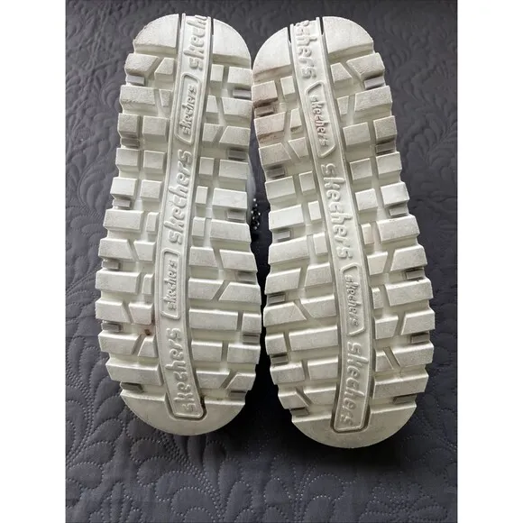 Skechers Shindigs-Renegade Heart White Hiking Boots SZ US 10 Y2K Gorpcore Street