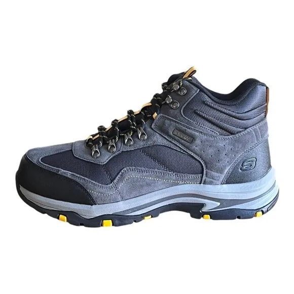 Skechers Trego Pacifico Waterproof Hiking Boots Memory Foam Gray Men’s Size 13