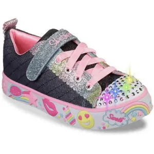 Skechers Twinkle Toes Emoji Rainbows Happy Light Up Girls Sneakers Shoes Size 3