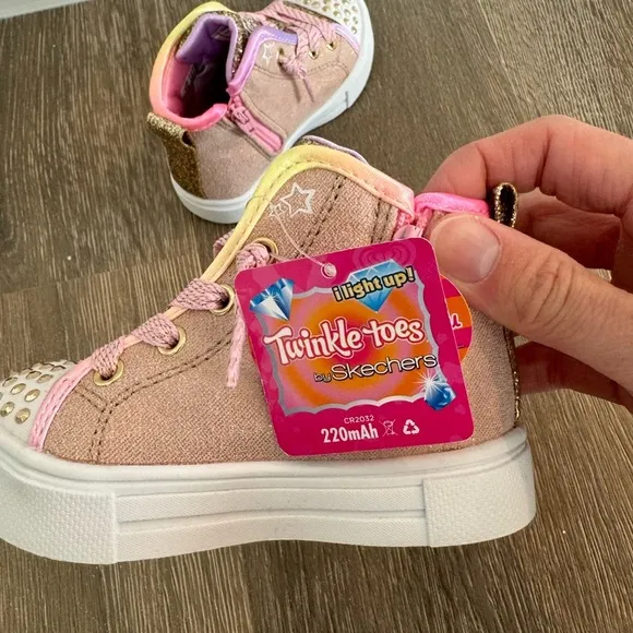Skechers Twinkle Toes Twinkle Sparks Star Glitz 314792N Toddler Girls Star Shoes