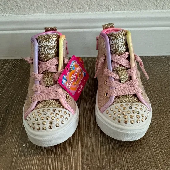 Skechers Twinkle Toes Twinkle Sparks Star Glitz 314792N Toddler Girls Star Shoes