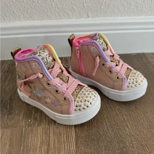 Skechers Twinkle Toes Twinkle Sparks Star Glitz 314792N Toddler Girls Star Shoes