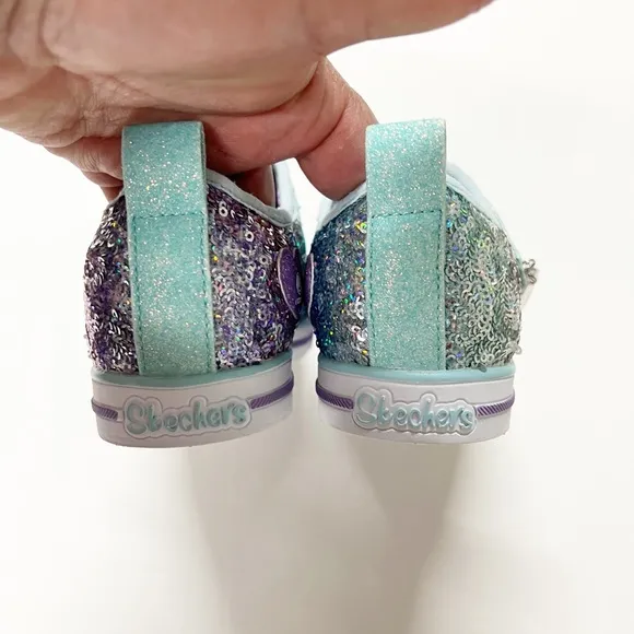 Sketchers Girls Twinkle Toes Sparkle Lite Sequins So Bright Light Up Shoes