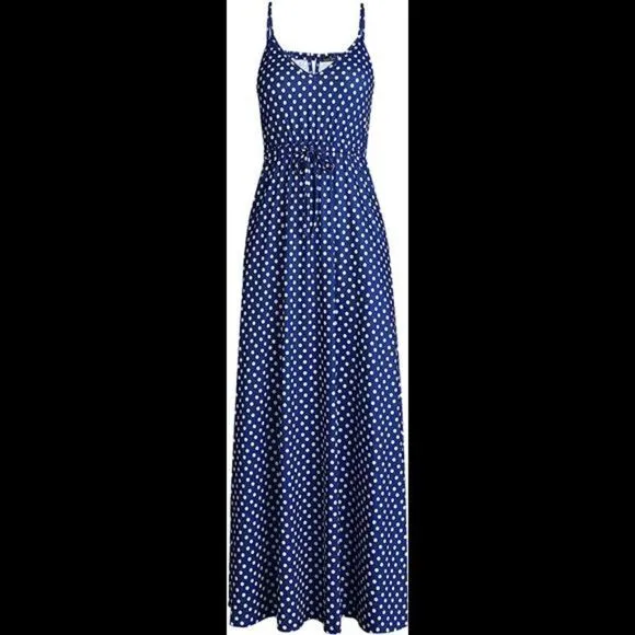Sleeveless V Neck Spaghetti Strap Pockets Maxi Dress