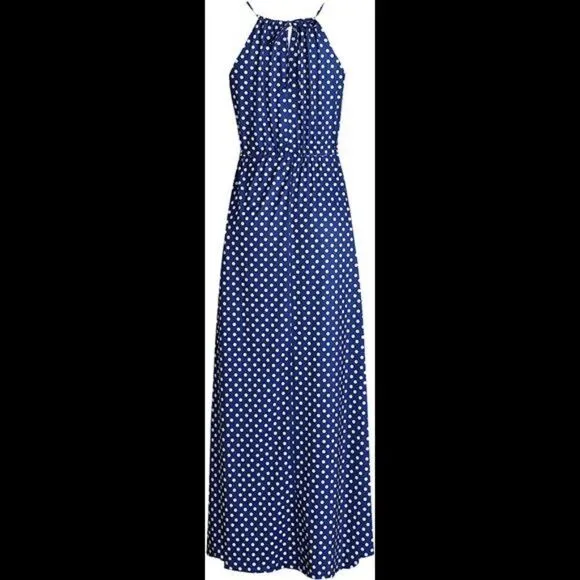 Sleeveless V Neck Spaghetti Strap Pockets Maxi Dress