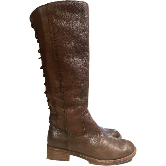 Sofft Sharnell II Tall Dark Brown Back Tie Women’s Boots size 6