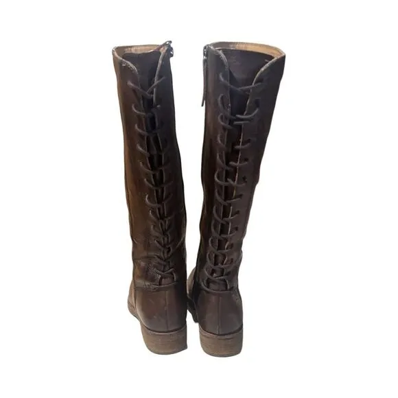 Sofft Sharnell II Tall Dark Brown Back Tie Women’s Boots size 6