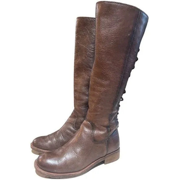 Sofft Sharnell II Tall Dark Brown Back Tie Women’s Boots size 6