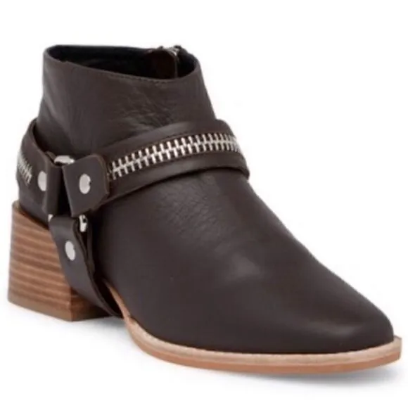 Sol Sana Eddie SS Harness Zipper Boot in Coffee, Euro Size 37/US 6. In Box, NWT!