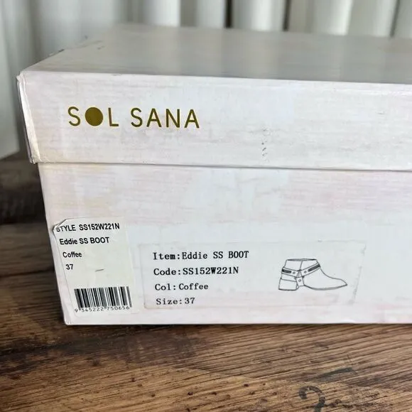 Sol Sana Eddie SS Harness Zipper Boot in Coffee, Euro Size 37/US 6. In Box, NWT!