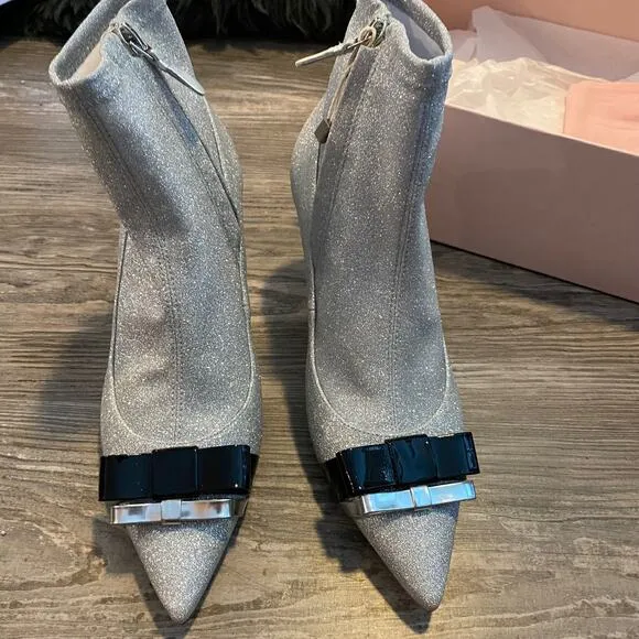 Sophia Webster Andie Bow Stretch Booties
