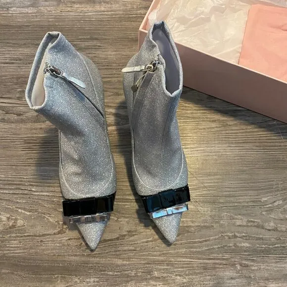 Sophia Webster Andie Bow Stretch Booties