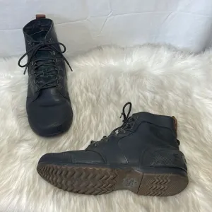 Sorel Ankeny Black Leather Mid Rise Hiking Boots Sz 11