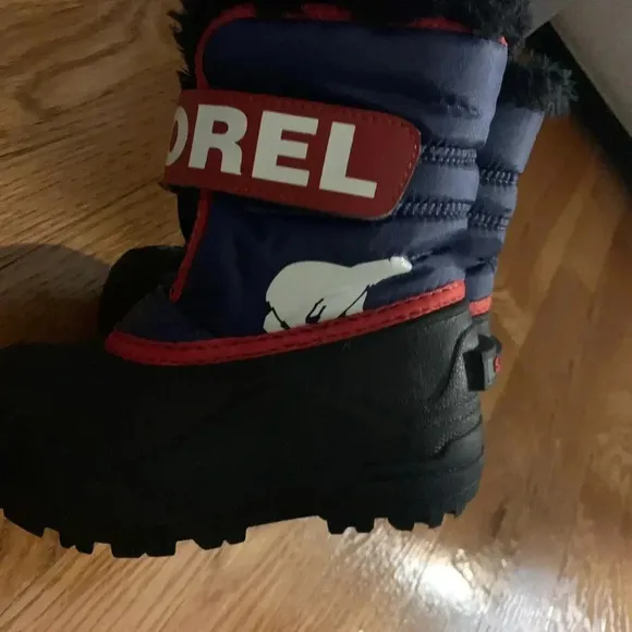 Sorel Blue &amp; Red Winter Snow Boots Size 9