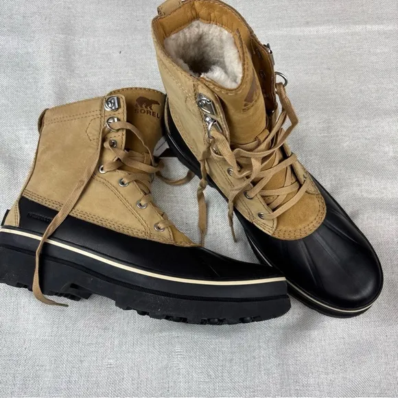 Sorel Boots &amp; Footwear Caribou Storm Waterproof Winter Boot Mens Buff  Size 10