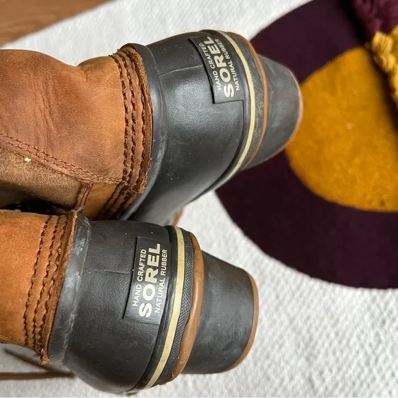 Sorel Brown Winter Fancy Lace II Fleece Lined Waterproof Boots Size 9