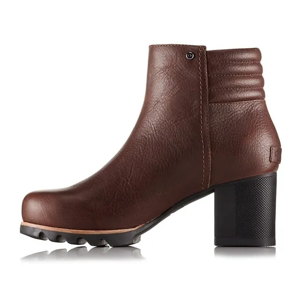 Sorel Danica Leather Booties in Tobacco - Like New