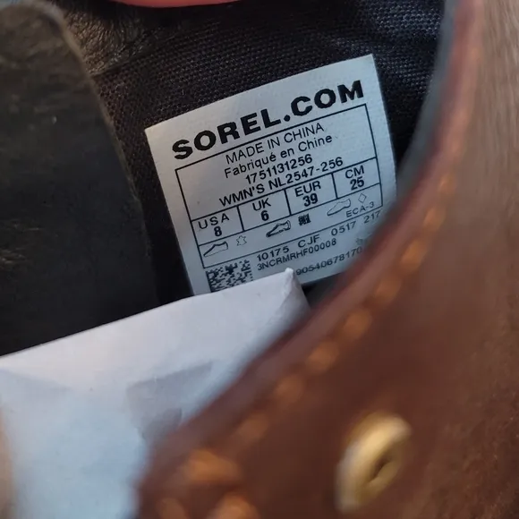 Sorel Danica Leather Booties in Tobacco - Like New
