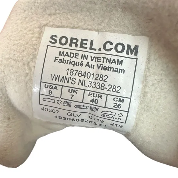 Sorel Harlow Cozy Shearling Ankle Hiker Boots Bootie Leather Wool Lace Up Size 9