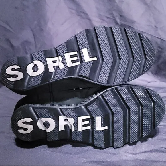 Sorel Joan of Arc II Wedge Boots Black Womens 6.5