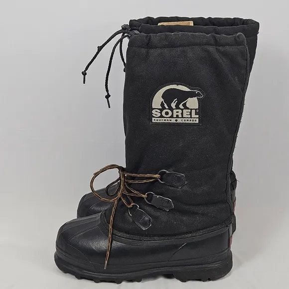 Sorel Kaufman Canada  Black Winter Boots Size 7