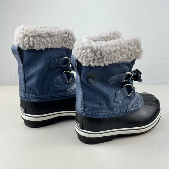 Sorel Kids' Blue/Black Yoot Pac Nylon Winter Snow Boots Waterproof Size 9 EUR 26