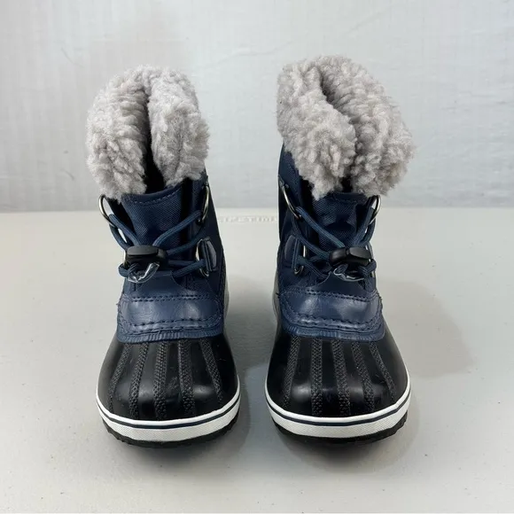 Sorel Kids' Blue/Black Yoot Pac Nylon Winter Snow Boots Waterproof Size 9 EUR 26