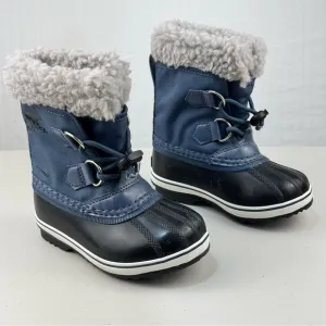Sorel Kids' Blue/Black Yoot Pac Nylon Winter Snow Boots Waterproof Size 9 EUR 26