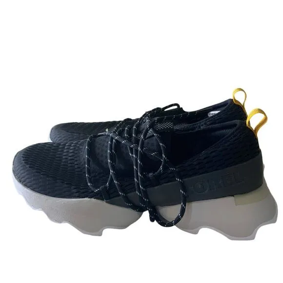 Sorel Kinetic Impact Mesh Sneakers Womens Size 9.5 Lace Up Casual Black Shoes