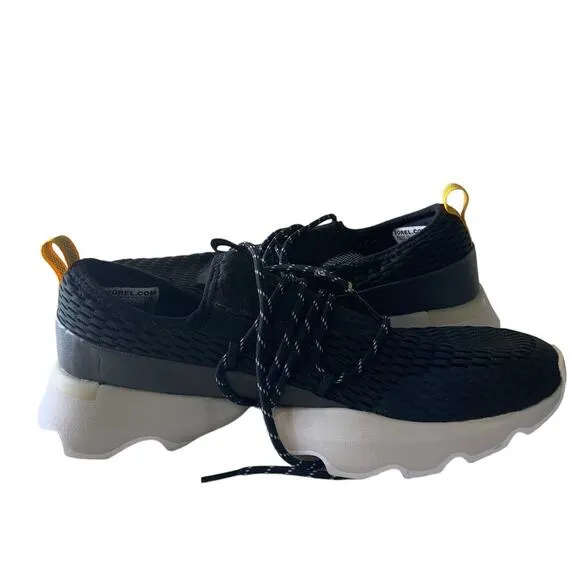 Sorel Kinetic Impact Mesh Sneakers Womens Size 9.5 Lace Up Casual Black Shoes