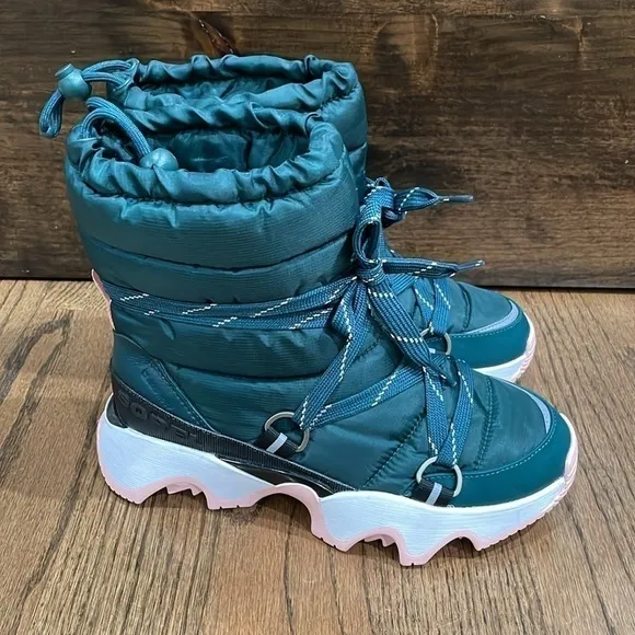 Sorel Kinetic Impact Nxt Boot WP Green Pink 6.5