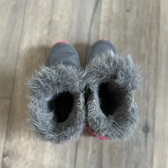 SOREL Pink and Gray Whitney Winter Snow Boots Size 10