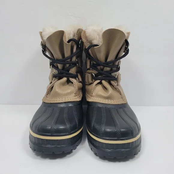 Sorel RAM Kaufman Men's Brown Black Snow Winter Duck Boots US Size 5