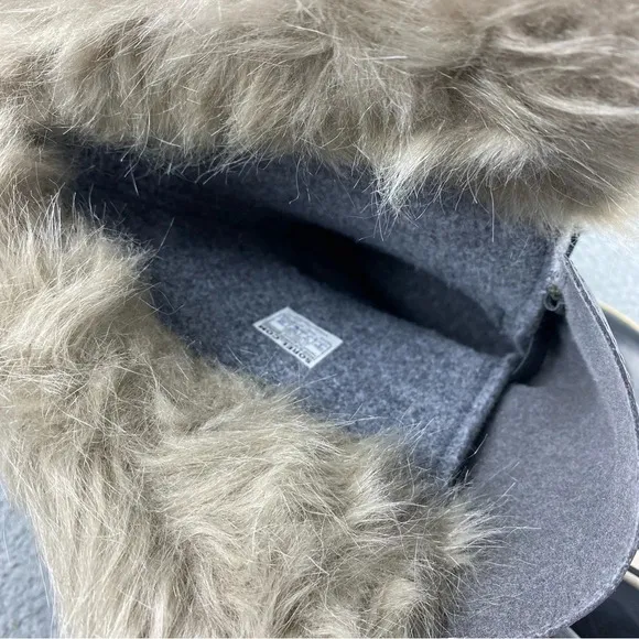 Sorel Snow Boots Girl's Joan Of Arctic Faux Fur-Cuff Suede Youth Size 5Y No Lace