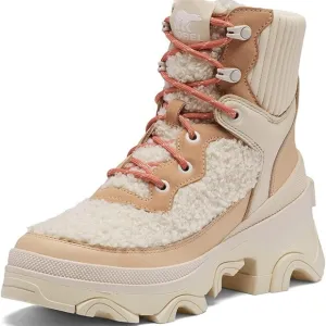 Sorel Tan and Cream Winter Boots with Cozy Shearling and Chunky Sole