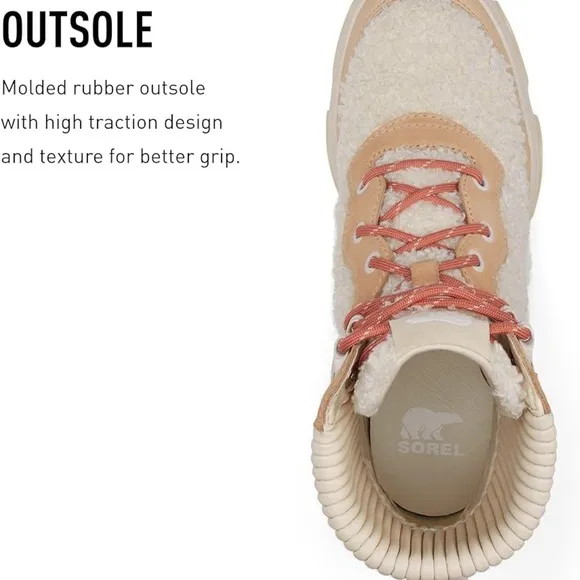 Sorel Tan and Cream Winter Boots with Cozy Shearling and Chunky Sole