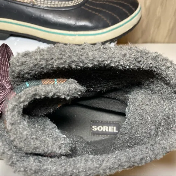 Sorel Tivoli Women’s 9 Waterproof Mulberry Brown Plaid Lined NL1654-207