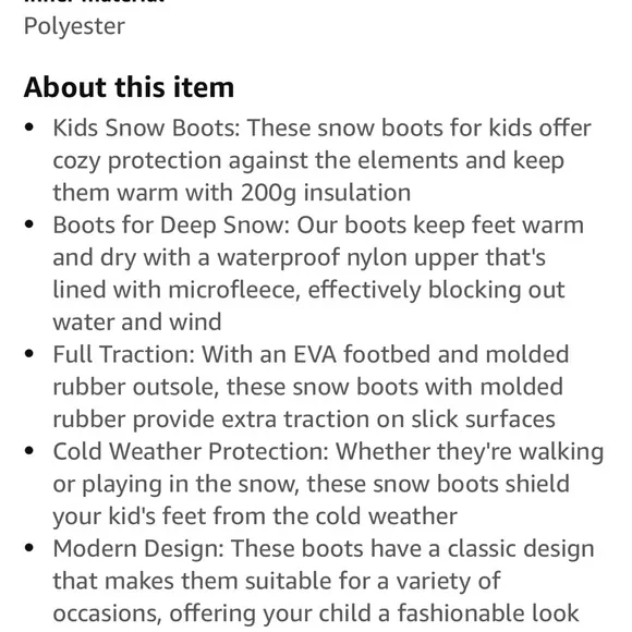 Sorel Unisex Youth Whitney II Puffy Mid Waterproof BootsSize 8 Quarry/Seasalt