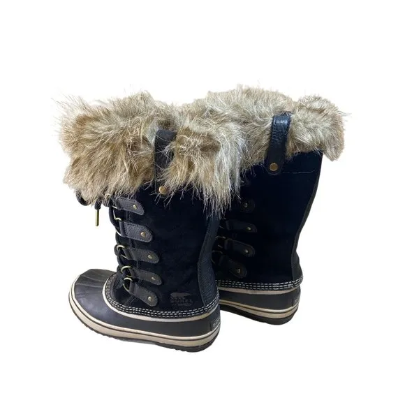 Sorel Women's 7 Joan Of Arctic Waterproof Snow Boots Shoes Black -25F